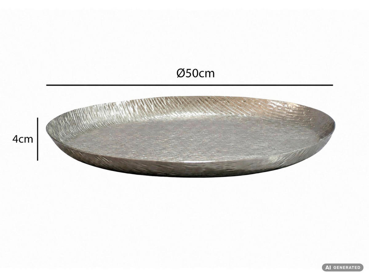 DEKOSCHALE - Silberfarben, Design, Metall (50/4/50cm) - Livetastic