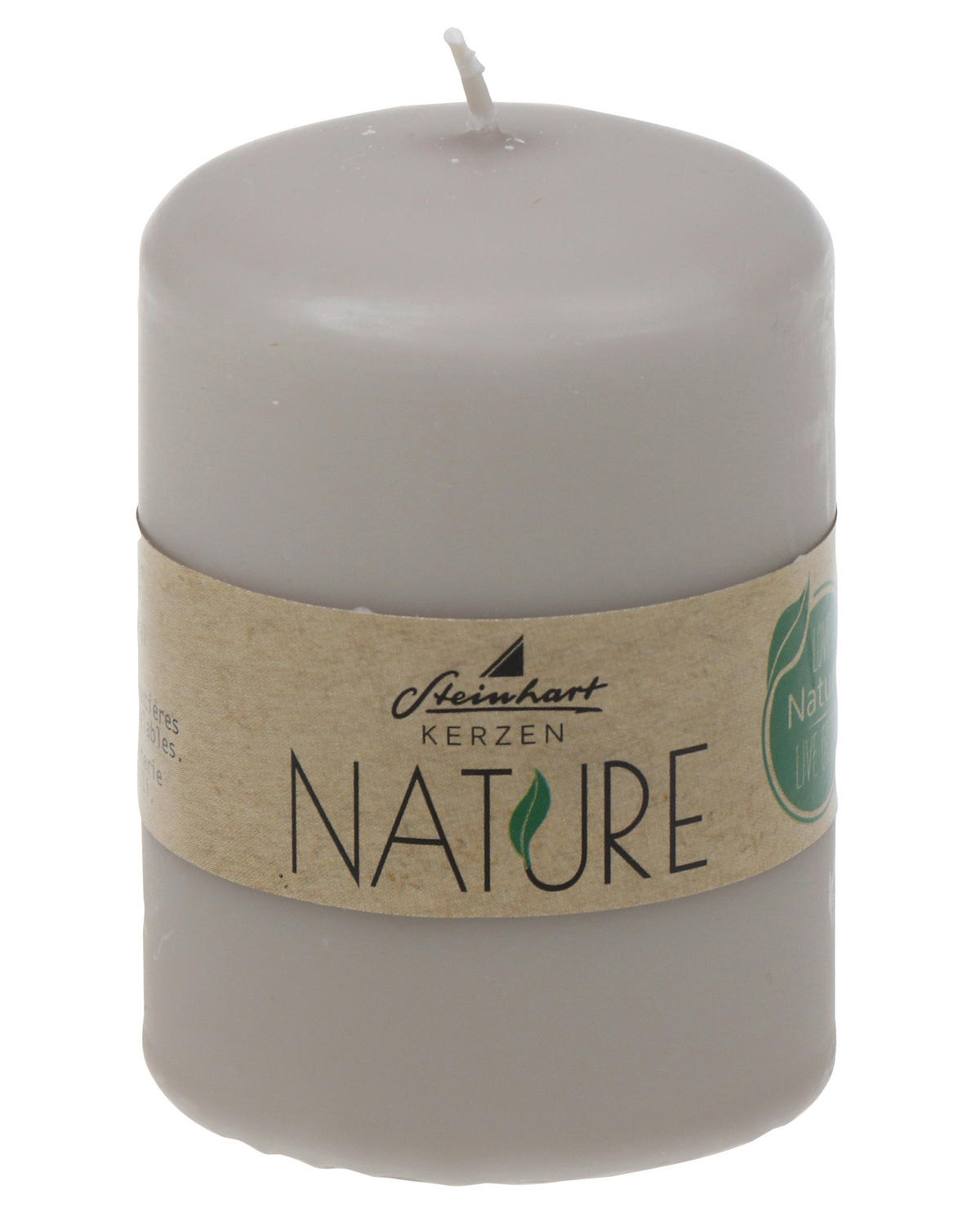 STUMPENKERZE 5,7/8,0 cm  - Taupe, Basics, Naturmaterialien (5,7/8,0cm) - Steinhart