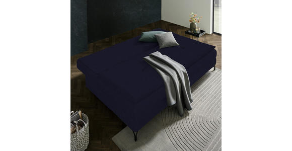 SCHLAFSOFA in Flachgewebe Schwarz - Schwarz, MODERN, Textil/Metall (208/73/92/102cm) - Novel