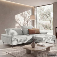 ECKSOFA  Webstoff Grau  - Schwarz/Grau, Design, Textil/Metall (268/195cm) - Livetastic