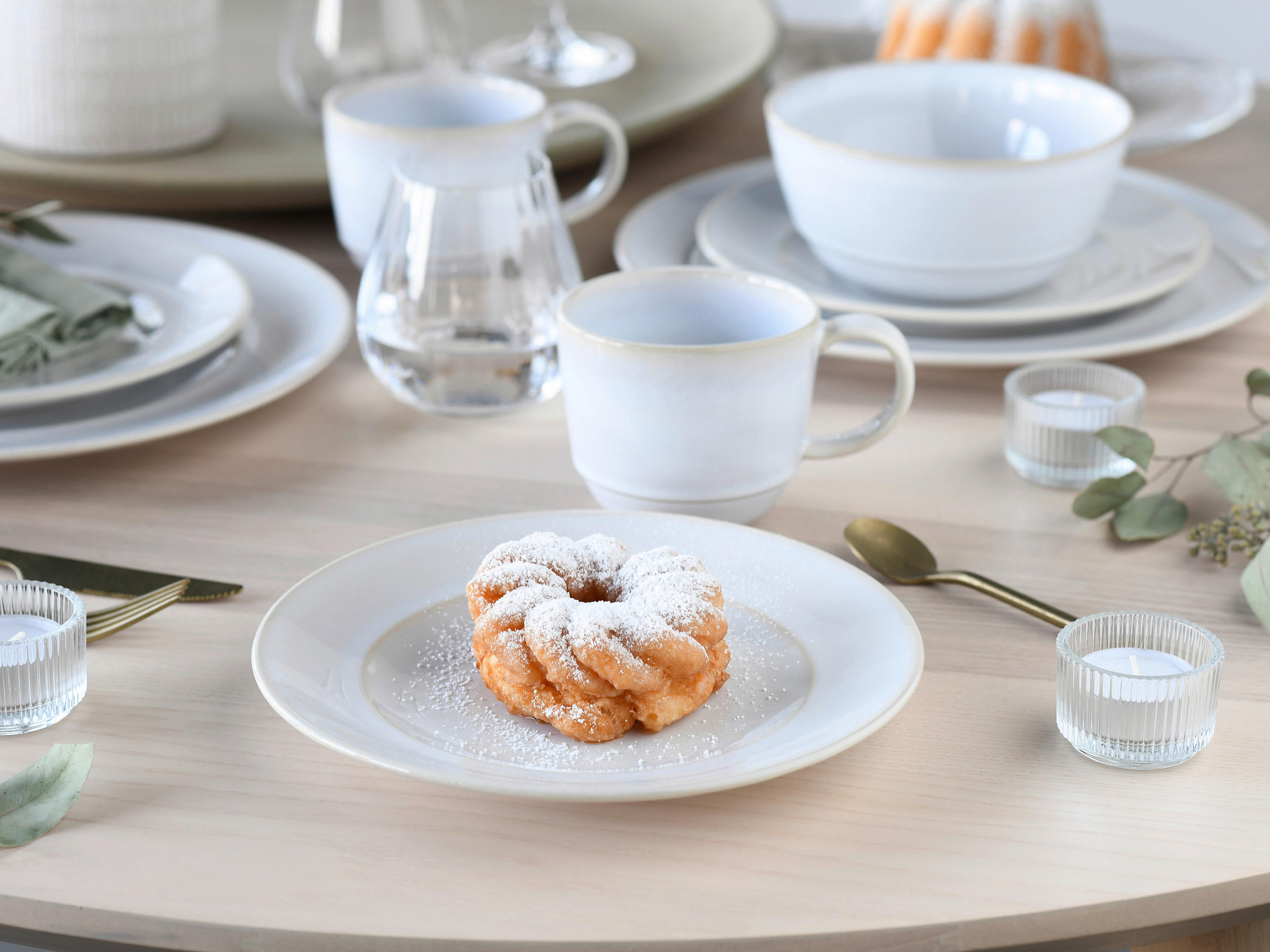 KOMBISERVICE ANTIQUE OFFWHITE 16-teilig  - Weiß, Basics, Keramik - Creatable