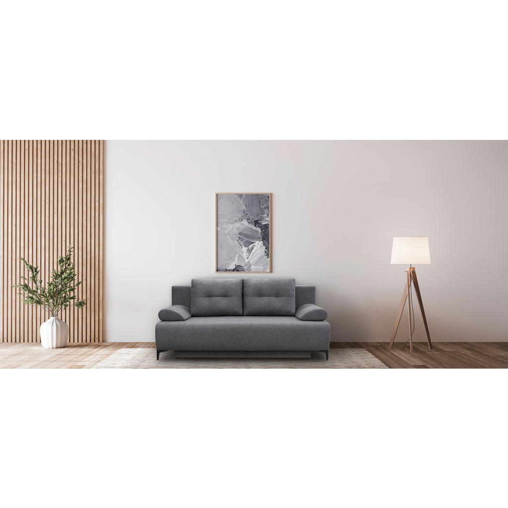 Thumbnail - Mid.you Boxspringsofa, Dunkelgrau, Textil, 2-Sitzer, Füllung: Polyetherschaumkern, Silikon,Polyetherschaumkern, Silikon,...