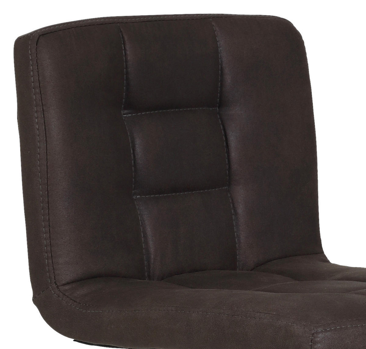 BARHOCKER-SET Mikrofaser Schlammfarben Stahl Sitzfläche 360° drehbar  - Schlammfarben/Dunkelgrau, MODERN, Textil/Metall (40/85/48cm) - MID.YOU