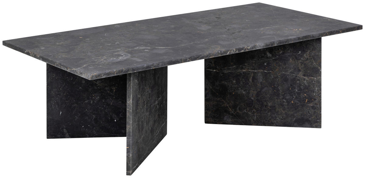 COUCHTISCH in Stein 140/70/42 cm  - Schwarz/Braun, Design, Stein (140/70/42cm) - Livetastic