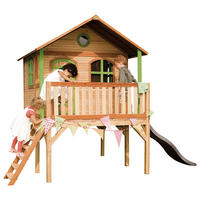 SPIELHAUS 380/274/212 cm  - Braun/Grau, KONVENTIONELL, Holz/Kunststoff (380/274/212cm) - Ambia Garden