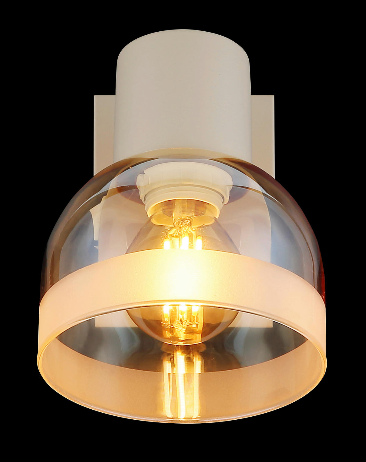 STRAHLER Kairo 10/14/12 cm  - Sandfarben/Weiß, Design, Glas/Metall (10/14/12cm) - Globo