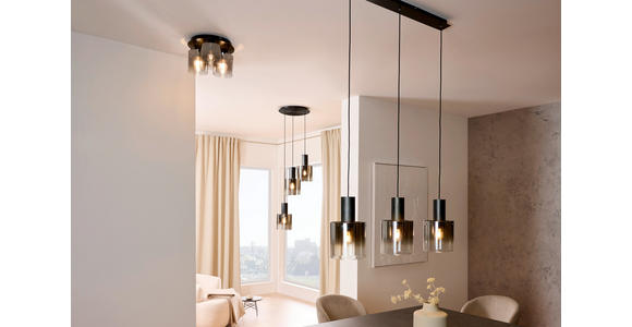 HÄNGELEUCHTE 50/200 cm  - Schwarz, Design, Glas/Metall (50/200cm) - Dieter Knoll