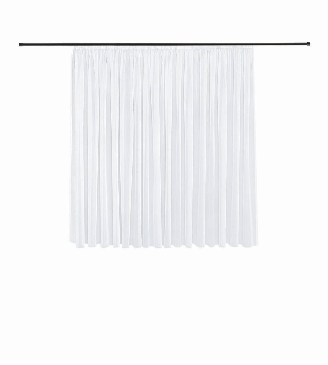 FERTIGSTORE  transparent  450/175 cm   - Weiß, Basics, Textil (450/175cm)