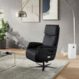 RELAXSESSEL in Leder Anthrazit  - Anthrazit/Schwarz, Design, Leder/Metall (70/117/85cm) - Dieter Knoll