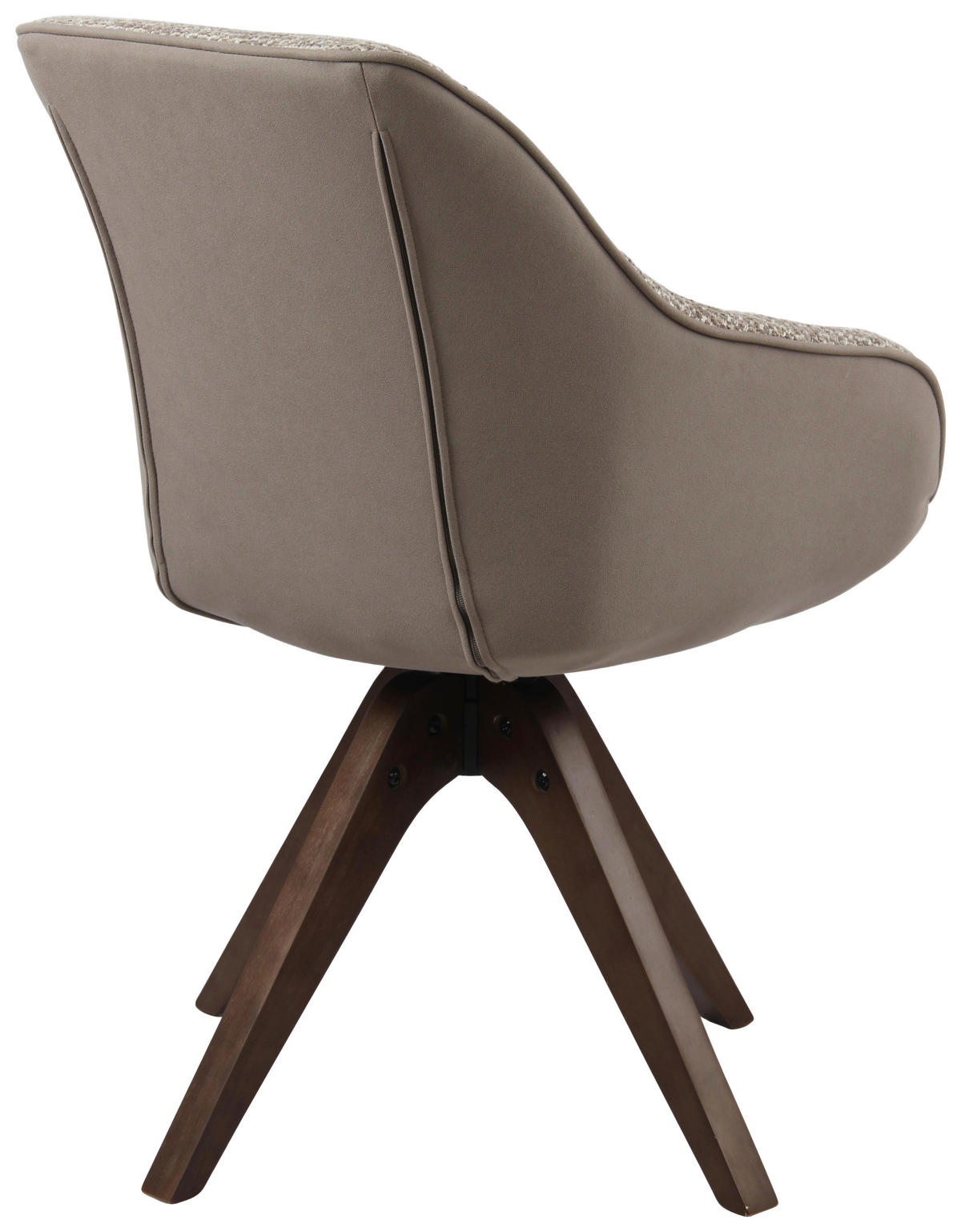 ARMLEHNSTUHL  Sitzfläche 360° drehbar Webstoff, Bouclé  Braun, Hellgrau  - Eichefarben/Hellgrau, MODERN, Holz/Textil (58/84/55cm) - Livetastic