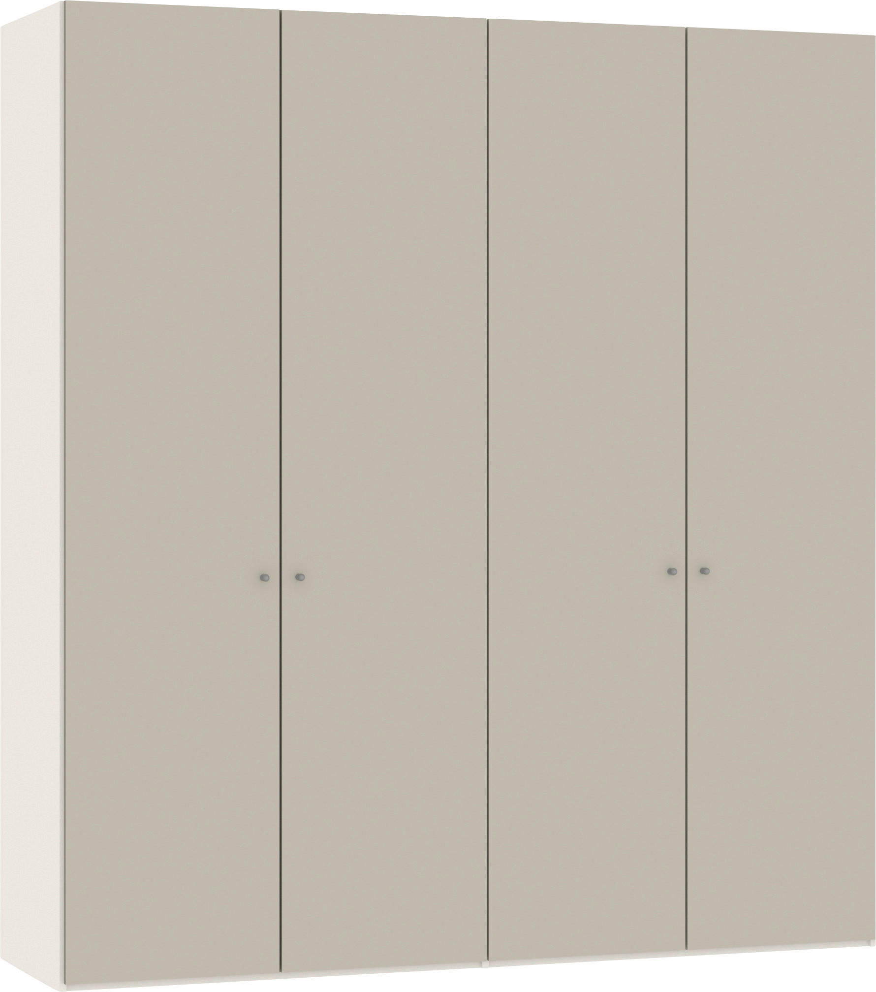 FALTTÜRENSCHRANK  in Weiß, Sandfarben  - Sandfarben/Silberfarben, Design, Glas/Holzwerkstoff (202,5/220/58,5cm) - Jutzler