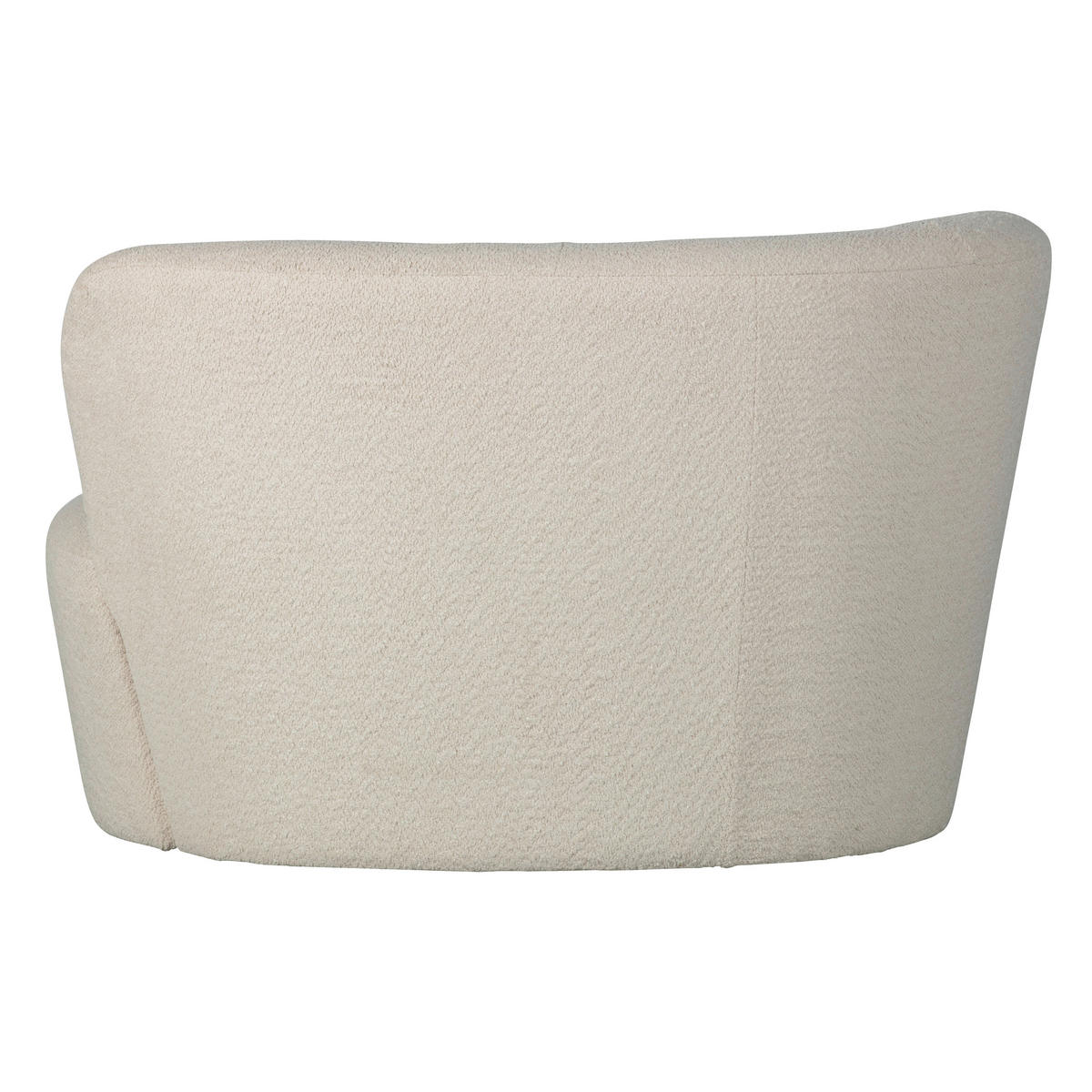 RÉCAMIERE Stone in Bouclé Creme  - Creme/Schwarz, MODERN, Kunststoff/Textil (112/73/80cm) - Livetastic