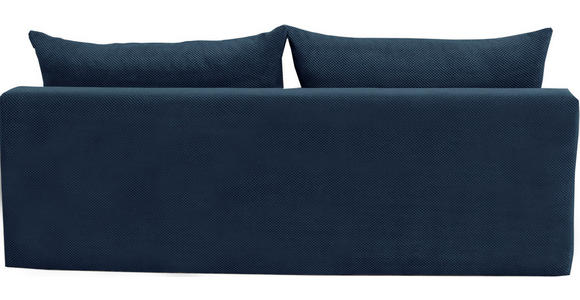 SCHLAFSOFA in Webstoff, Plüsch Dunkelblau  - Schwarz/Dunkelblau, Design, Textil (213/89/105cm) - Novel