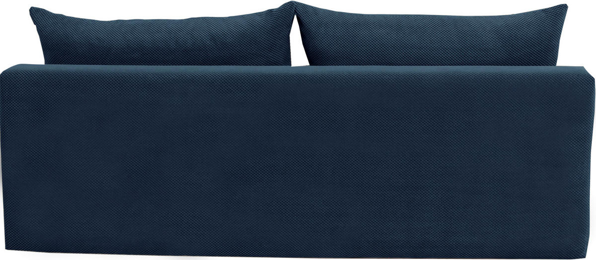 SCHLAFSOFA in Webstoff, Plüsch Dunkelblau  - Schwarz/Dunkelblau, Design, Textil (213/89/105cm) - Novel