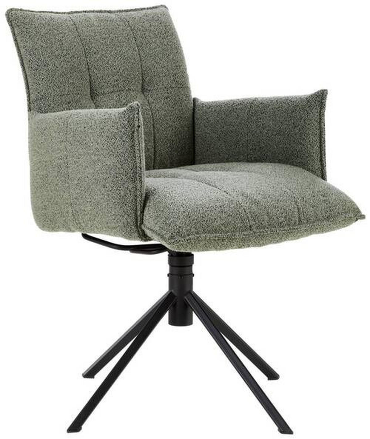 ARMLEHNSTUHL  in Webstoff  - Schwarz/Grün, Design, Textil/Metall (57/86/65cm) - Valnatura
