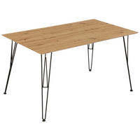 ESSTISCH in Holzwerkstoff   - Anthrazit/Eiche Artisan, KONVENTIONELL, Holzwerkstoff/Metall (140/80/75cm) - MID.YOU