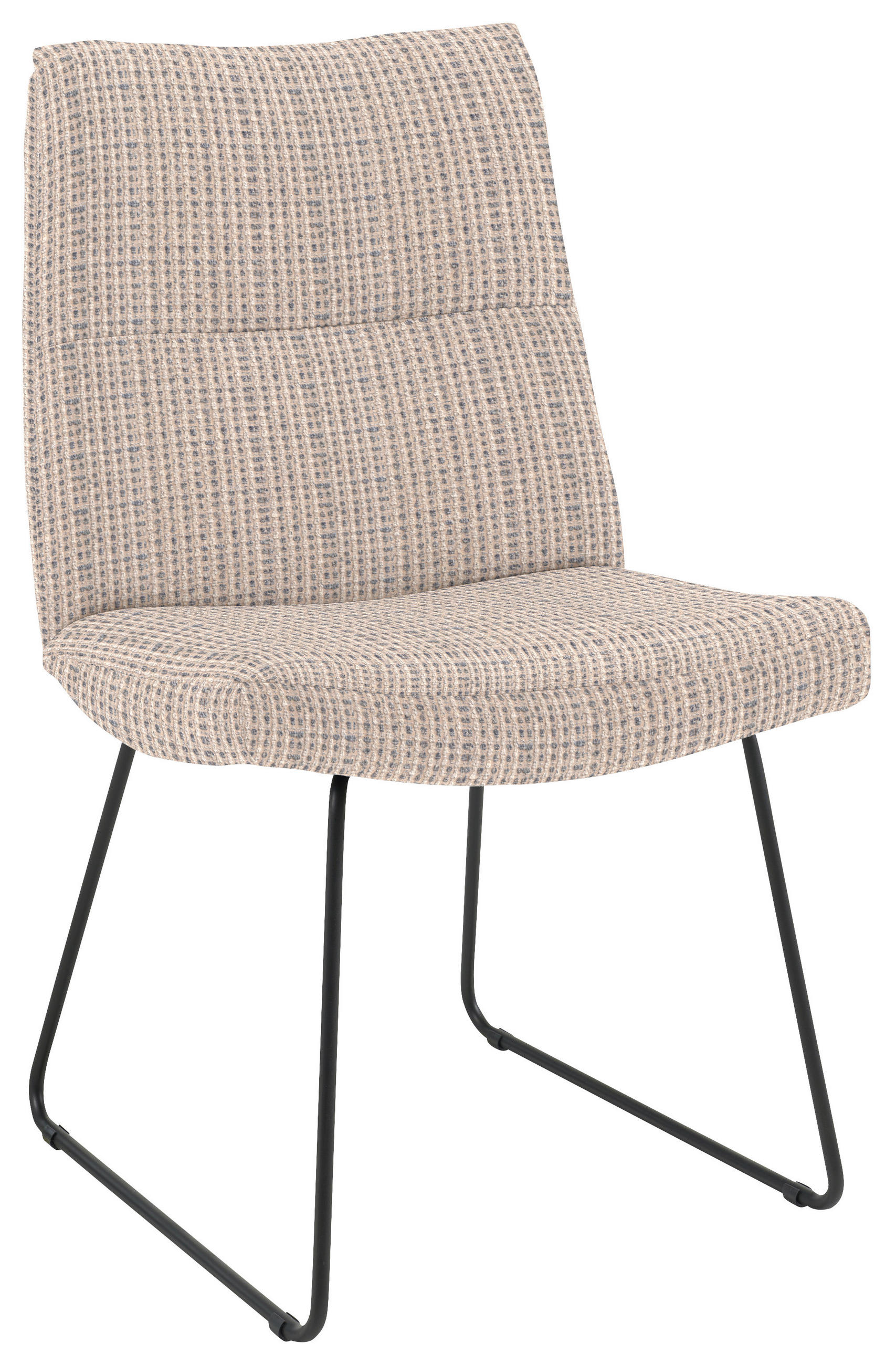 STUHL  Beinauswahl, Stoff-/Lederauswahl Flachgewebe  Hellgrau  - Hellgrau/Schwarz, Design, Textil/Metall (50/90/68cm) - Valnatura