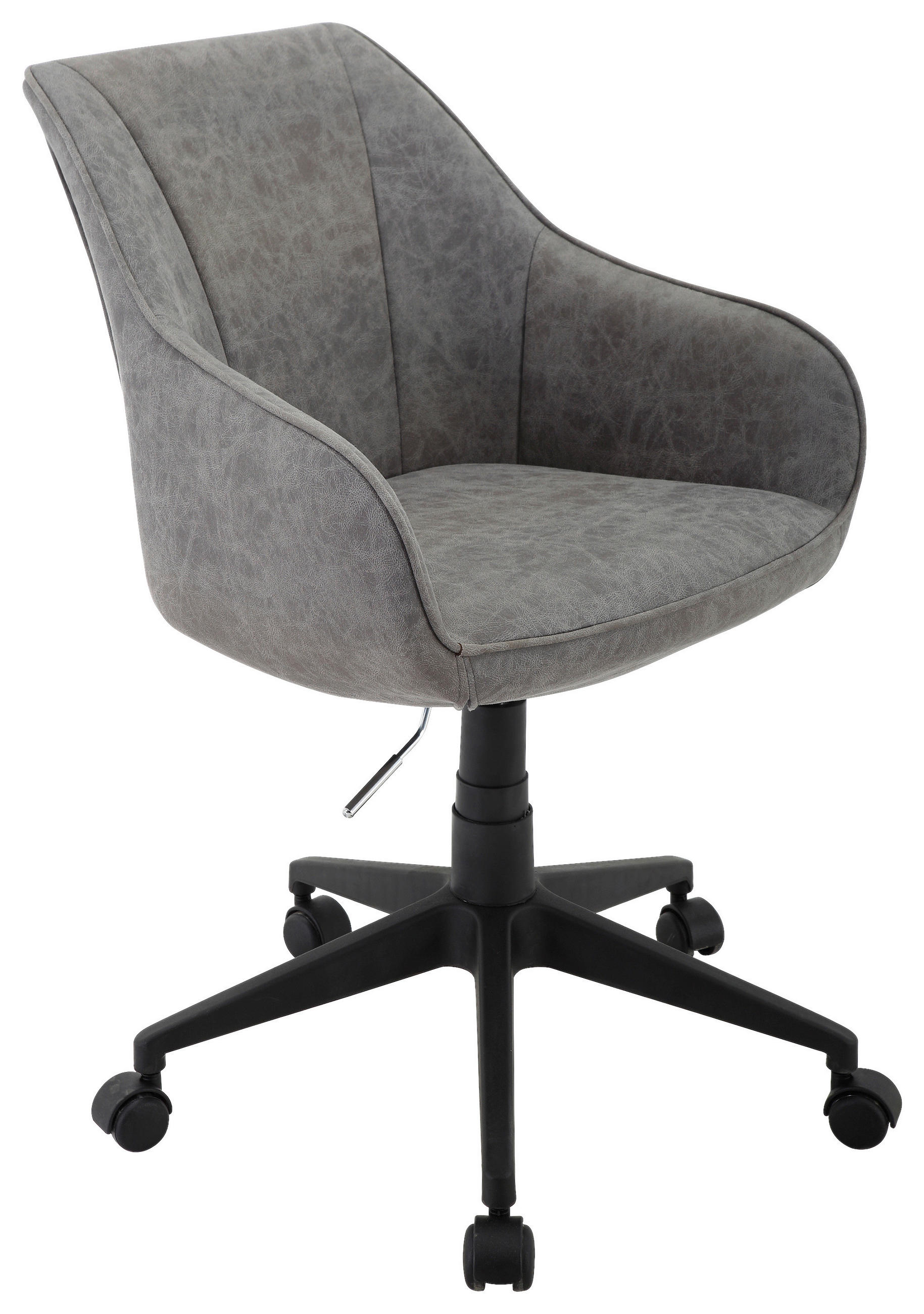 Scaun Birou, microfibră, gri - negru/gri, Konventionell, plastic/metal (56/79-87/61cm) - Landscape