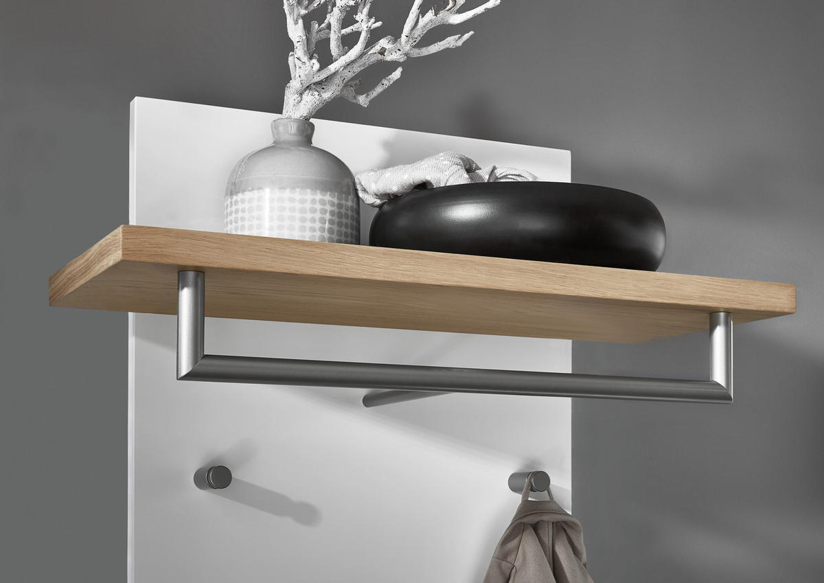 GARDEROBE 3-teilig  in 200/200/32 cm  - Weiss/Eichefarben, Design, Holz/Holzwerkstoff (200/200/32cm) - Dieter Knoll