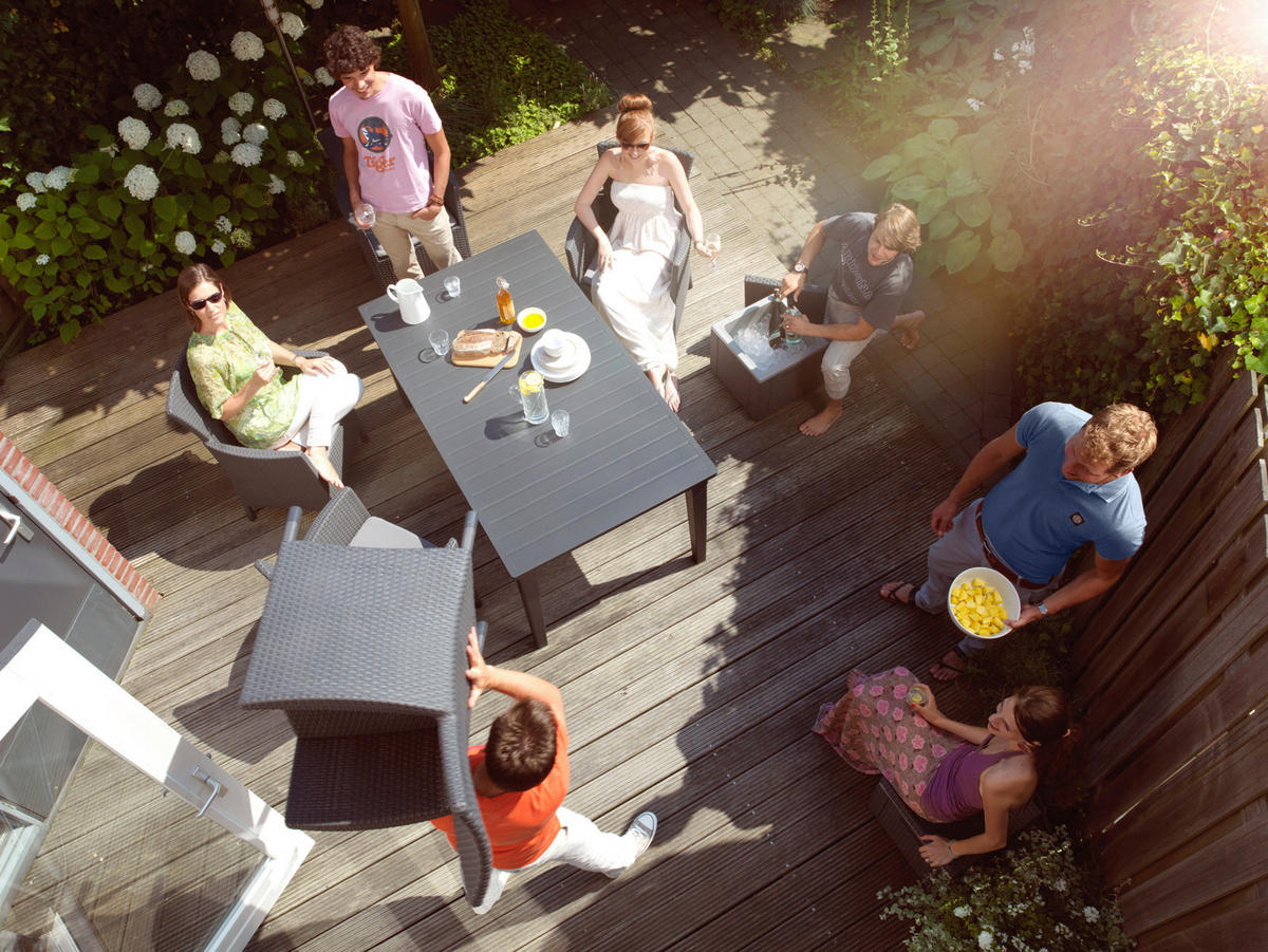 GARTENSTUHL Kunststoff, Textil Graphitfarben  - Graphitfarben, Design, Kunststoff/Textil (60/89/62cm) - Keter