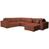 WOHNLANDSCHAFT in Cord Kupferfarben  - Buchefarben/Schwarz, Konventionell, Holz/Kunststoff (283/371/208cm) - Livetastic