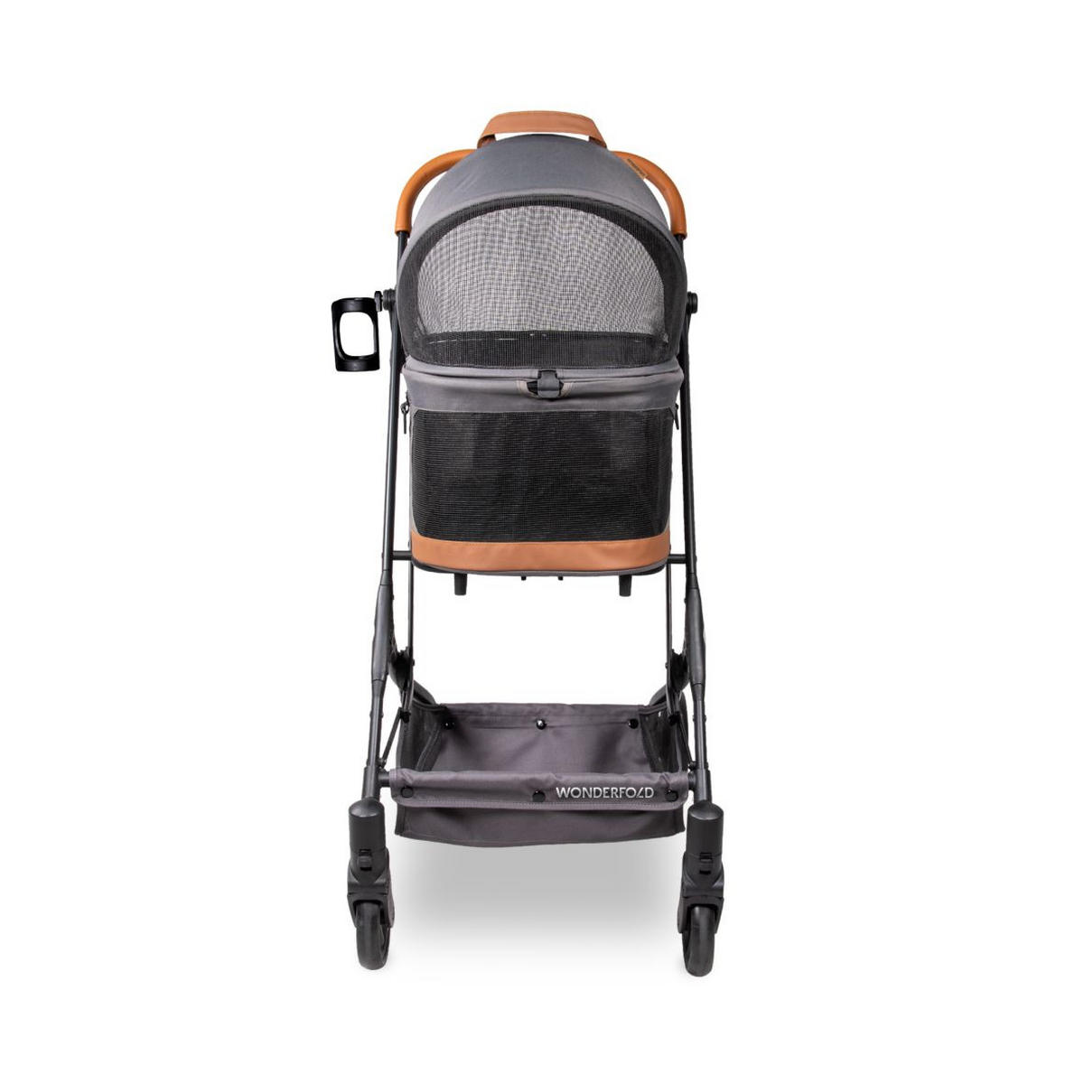 HUNDEBUGGY P2 Pet Stroller  - Schwarz/Grau, Basics, Textil/Metall (68/44/100cm) - WONDERFOLD
