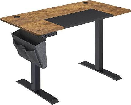 PC STŮL, hnědá, černá, 120/60/72-120 cm - černá/hnědá, Basics, kov/kompozitní dřevo (120/60/72-120cm) - Boxxx