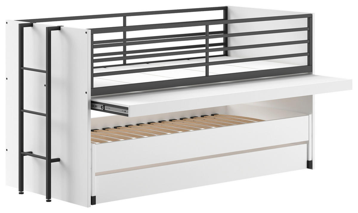 HOCHBETT 90/200 cm Weiß Weiß  - Weiß, MODERN, Holzwerkstoff (90/200cm) - MID.YOU