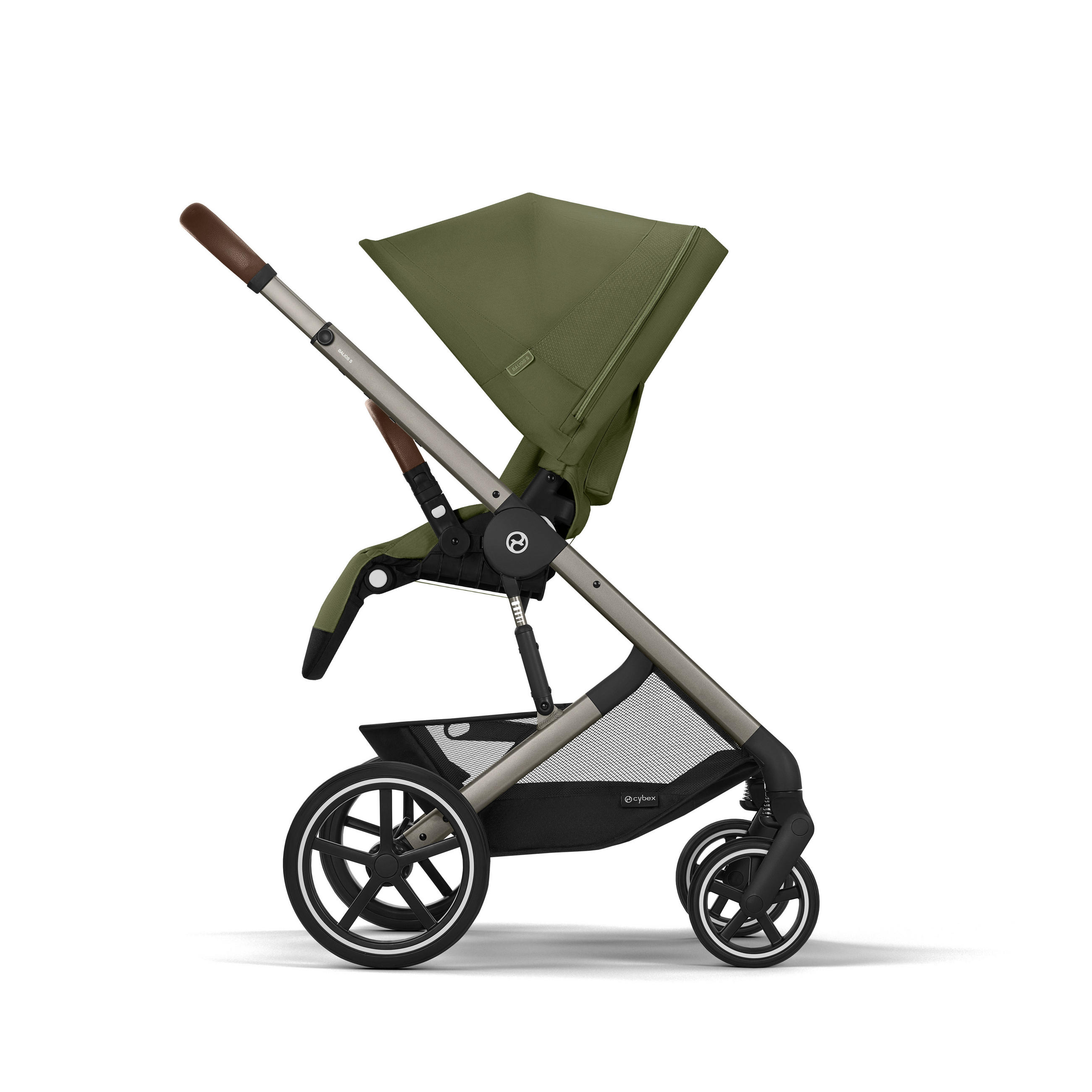 KINDERWAGEN  Balios S Lux  Moss Green  - Taupe/Waldgrün, Basics, Textil/Metall (87/60/108cm) - cybex GOLD