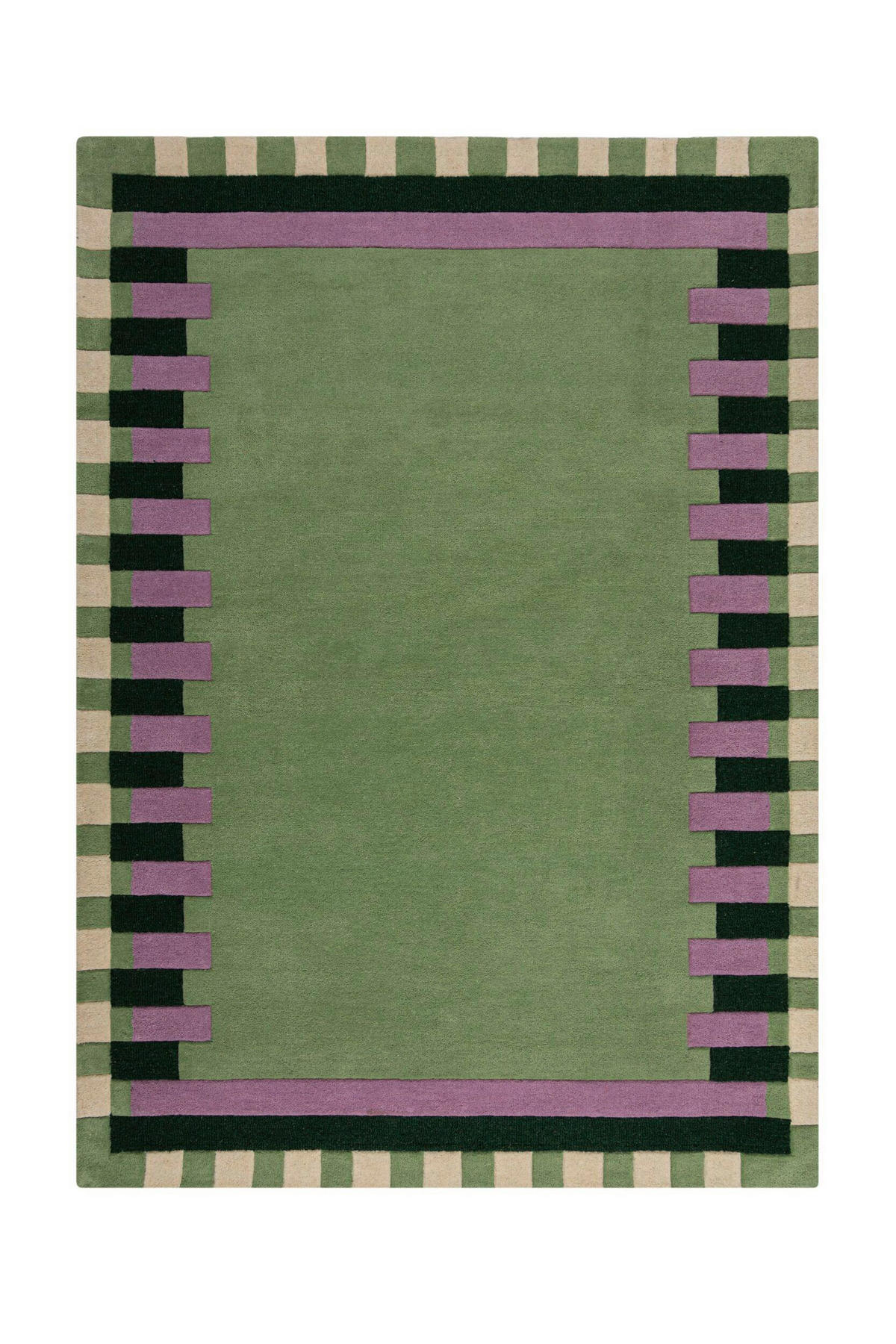 WOLLTEPPICH 160/230 cm Grün, Lila  - Lila/Grün, MODERN, Textil (160/230cm) - Xora