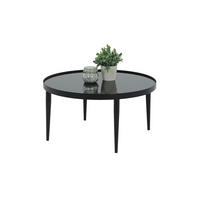 COUCHTISCH ESG 80/80/40 cm rund Schwarz  - Schwarz, Design, Glas/Metall (80/80/40cm) - Livetastic