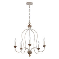 TAKKRONA Elstead Hartsville 56.8/77.5 cm  - beige/ljusbrun, Romantik / Lanthus, metall (56.8/77.5cm) - Elstead Lighting