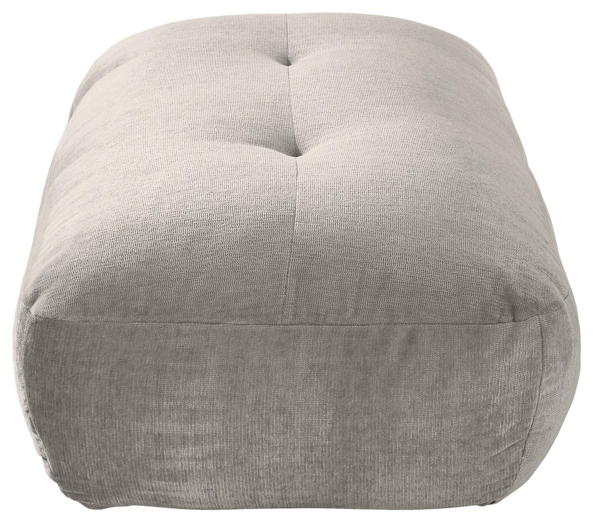 HOCKER in Textil Silberfarben  - Silberfarben/Schwarz, Modern, Kunststoff/Textil (102/46/65cm) - Trendmanufaktur