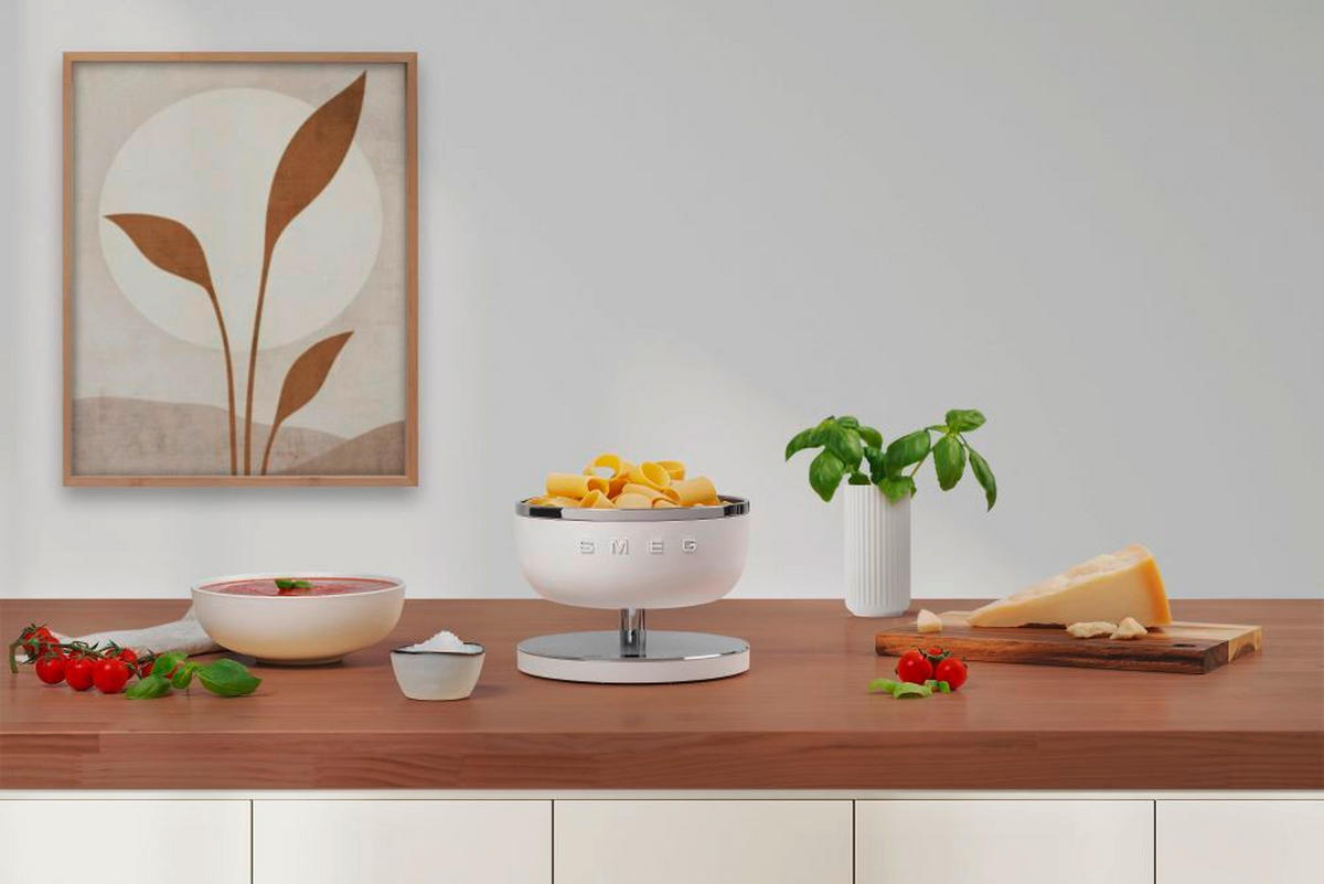 ELEKTRISCHE KÜCHENWAAGE Collection  - Weiss, Trend, Kunststoff (20.5/15.0/20.5cm) - SMEG