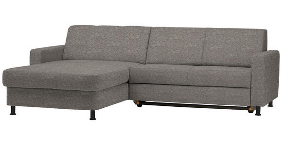 ECKSOFA in Webstoff Grau  - Schwarz/Grau, Design, Kunststoff/Textil (165/257cm) - Xora