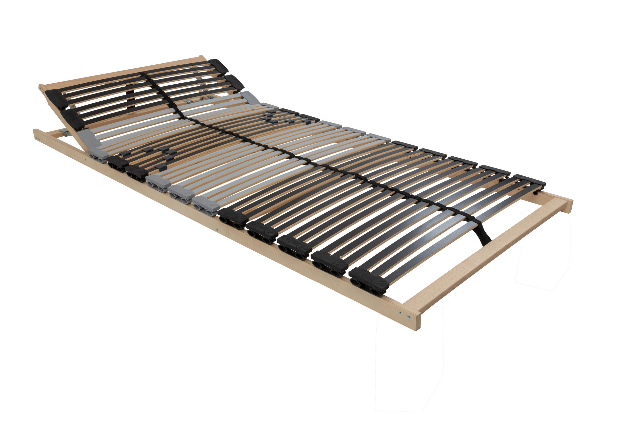 LATTENROST 140/200 cm Kopfteil, Mittelzone verstellbar, Birke  - Anthrazit/Silberfarben, Basics, Holz (140/200cm) - MID.YOU