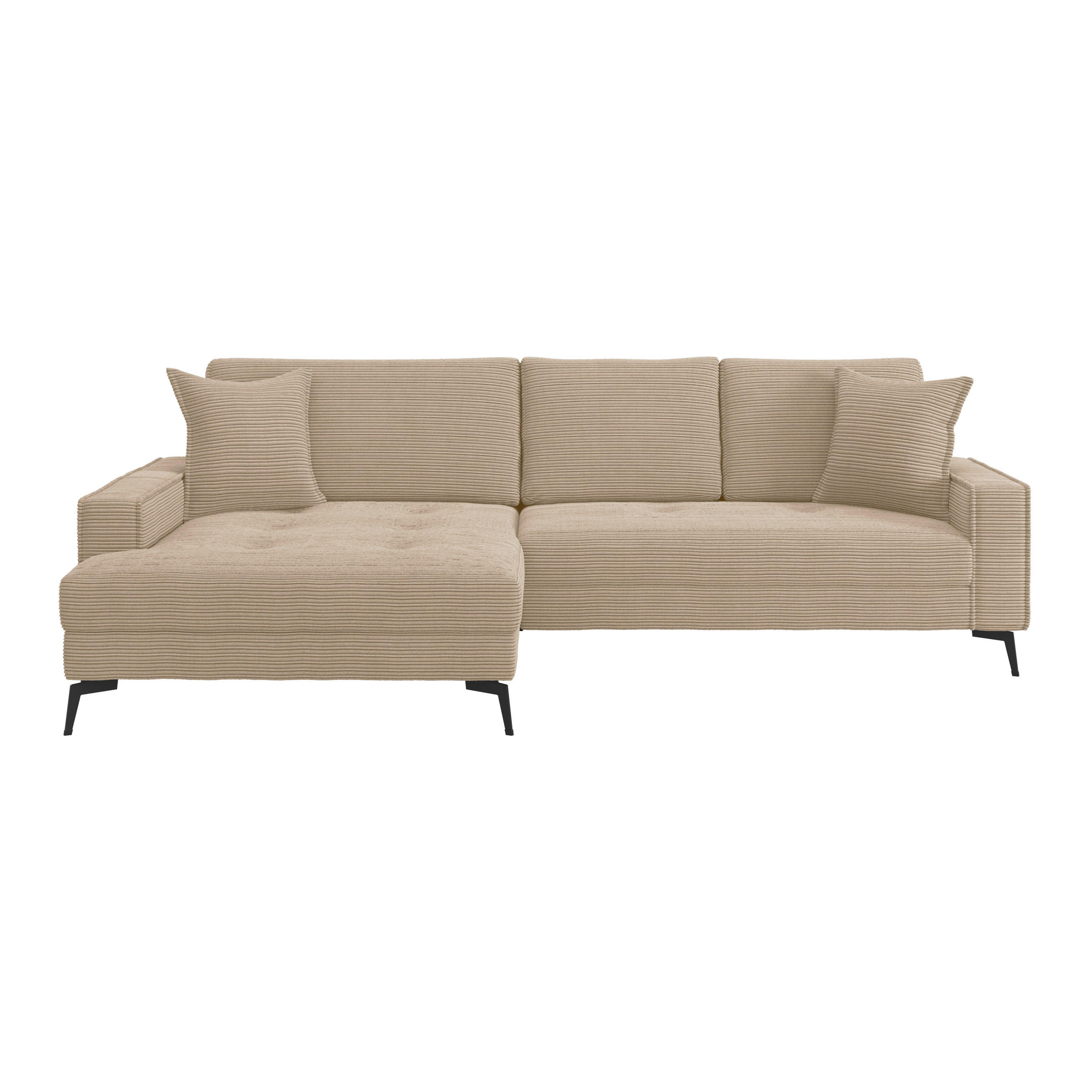 ECKSOFA Hellgrau, Beige  - Beige/Hellgrau, Trend, Textil (173/286cm) - P & B