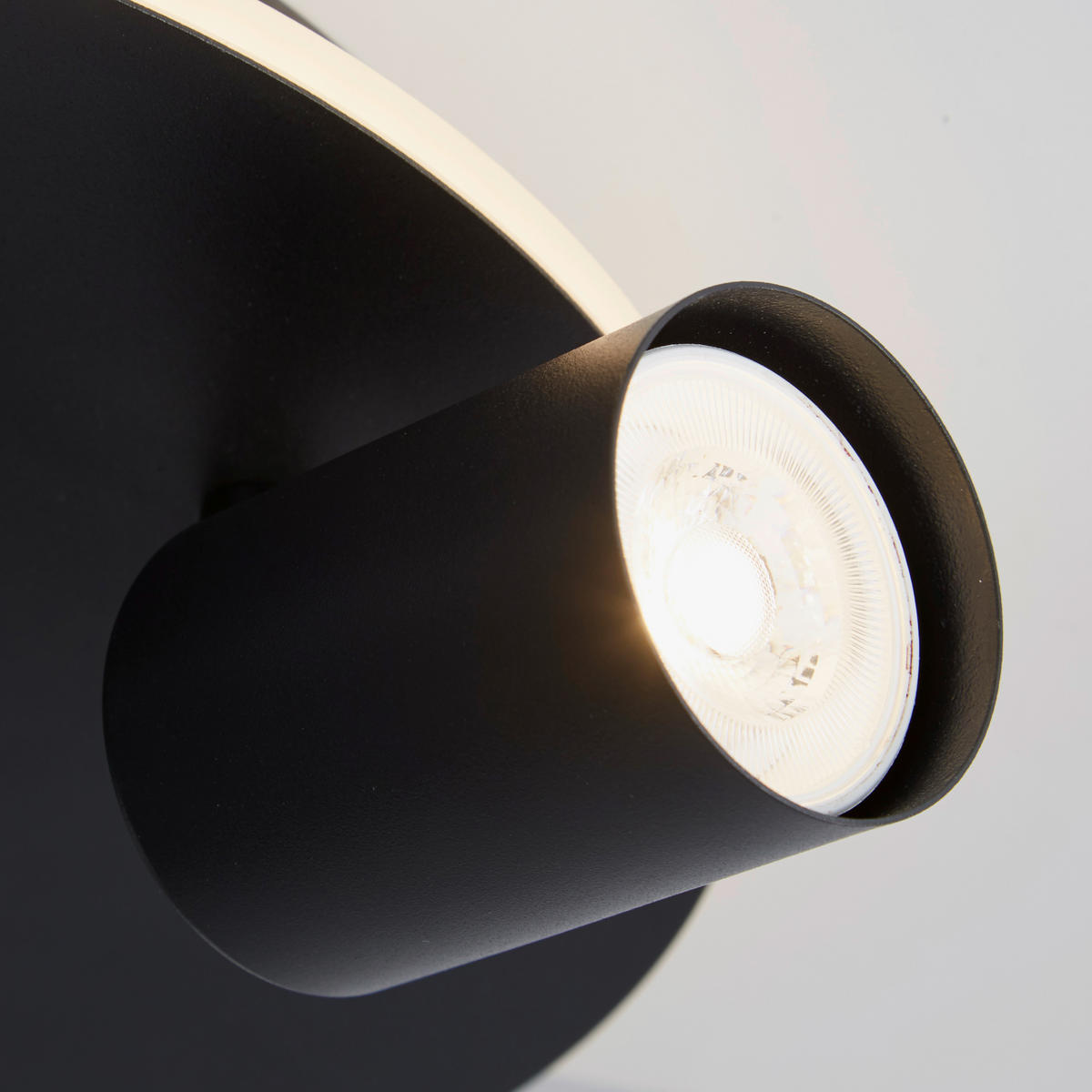 DECKENLEUCHTE San Diego 12,5/29 cm  - Schwarz/Weiß, Design, Kunststoff/Metall (12,5/29cm)