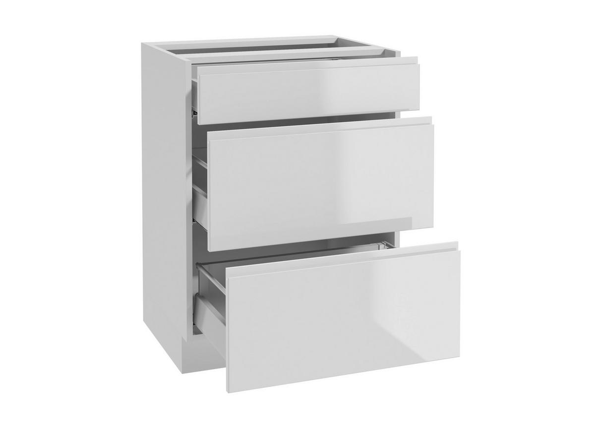 KUCHYNSKÝ BLOK BEZ SPOTREBIČO - biela/biela s vysokým leskom, Design, kompozitné drevo (204cm) - MID.YOU