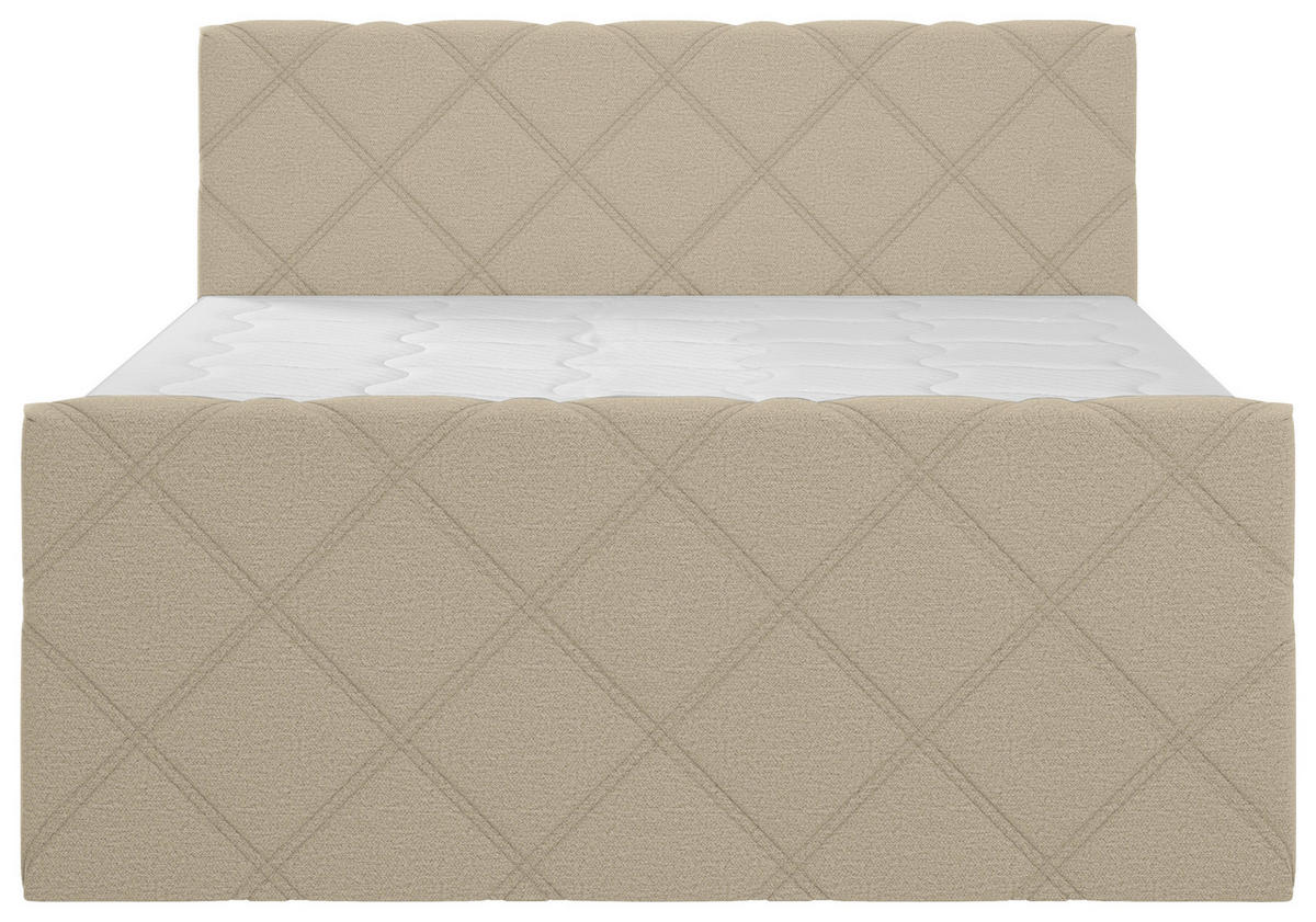 BOXSPRINGBETT 180/200 cm  in Sandfarben  - Sandfarben, KONVENTIONELL, Textil (180/200cm) - Esposa