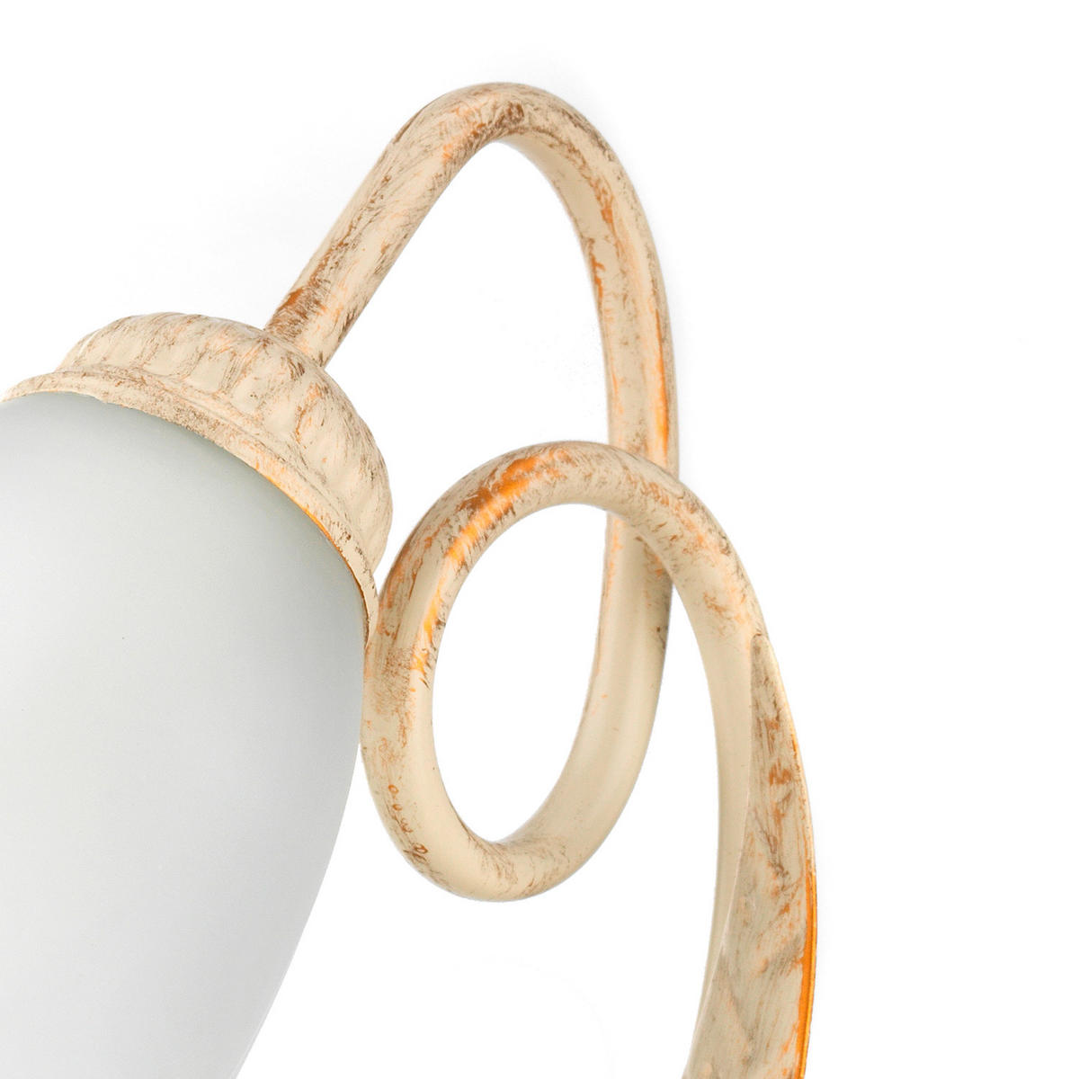TISCHLEUCHTE 23/33 cm   - Weiß, KONVENTIONELL, Glas/Metall (23/33cm)