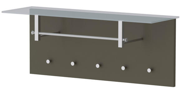 GARDEROBENPANEEL  in 102/41/33 cm  - Taupe, Design, Glas/Holzwerkstoff (102/41/33cm) - Moderano
