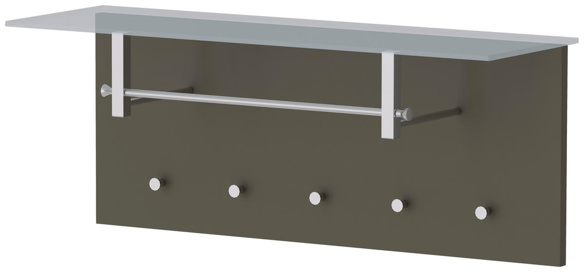 GARDEROBENPANEEL  in 102/41/33 cm  - Taupe, Design, Glas/Holzwerkstoff (102/41/33cm) - Moderano