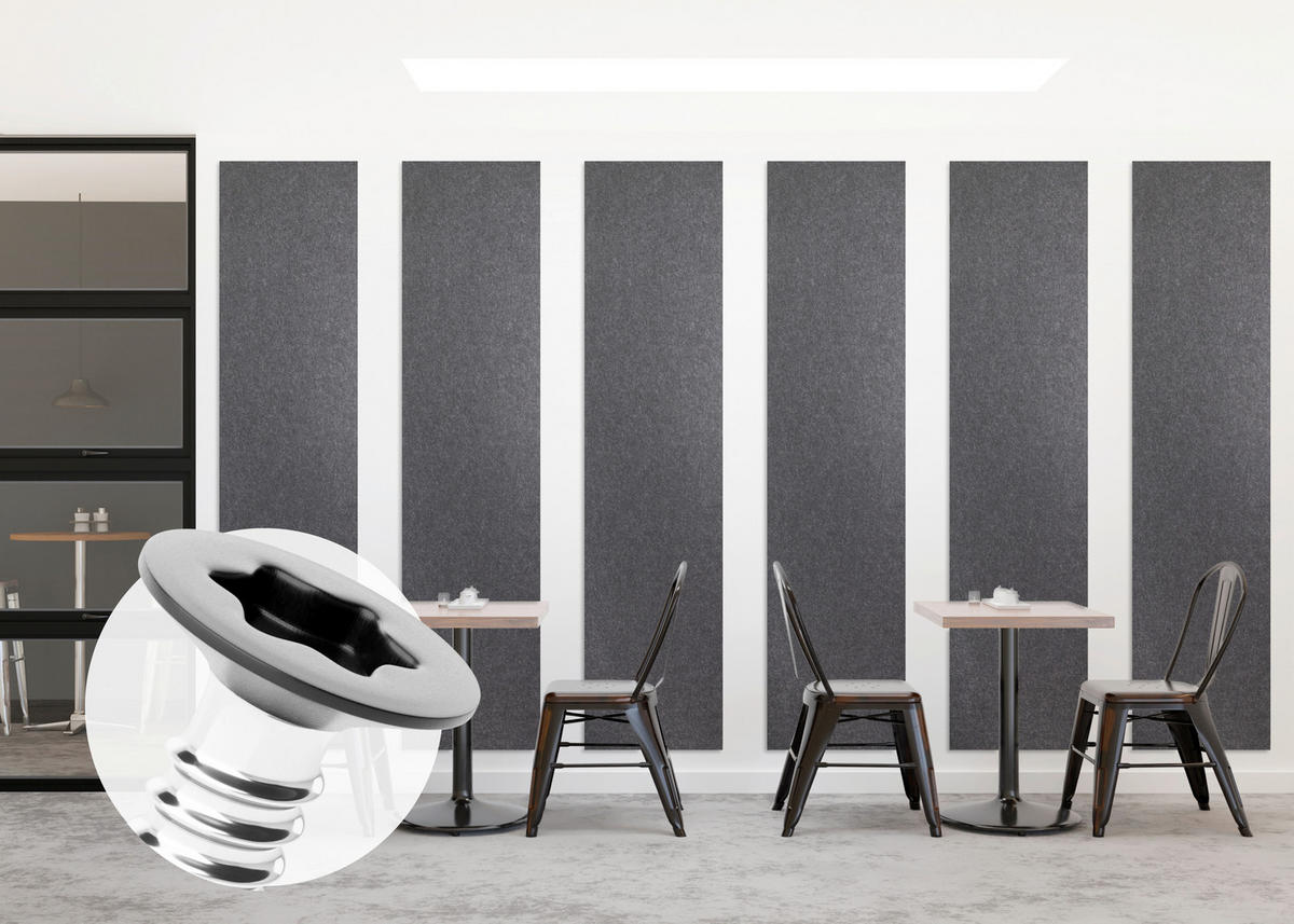 AKUSTIKPANEEL  - Anthrazit, Basics, Kunststoff (55/240/0,9cm)