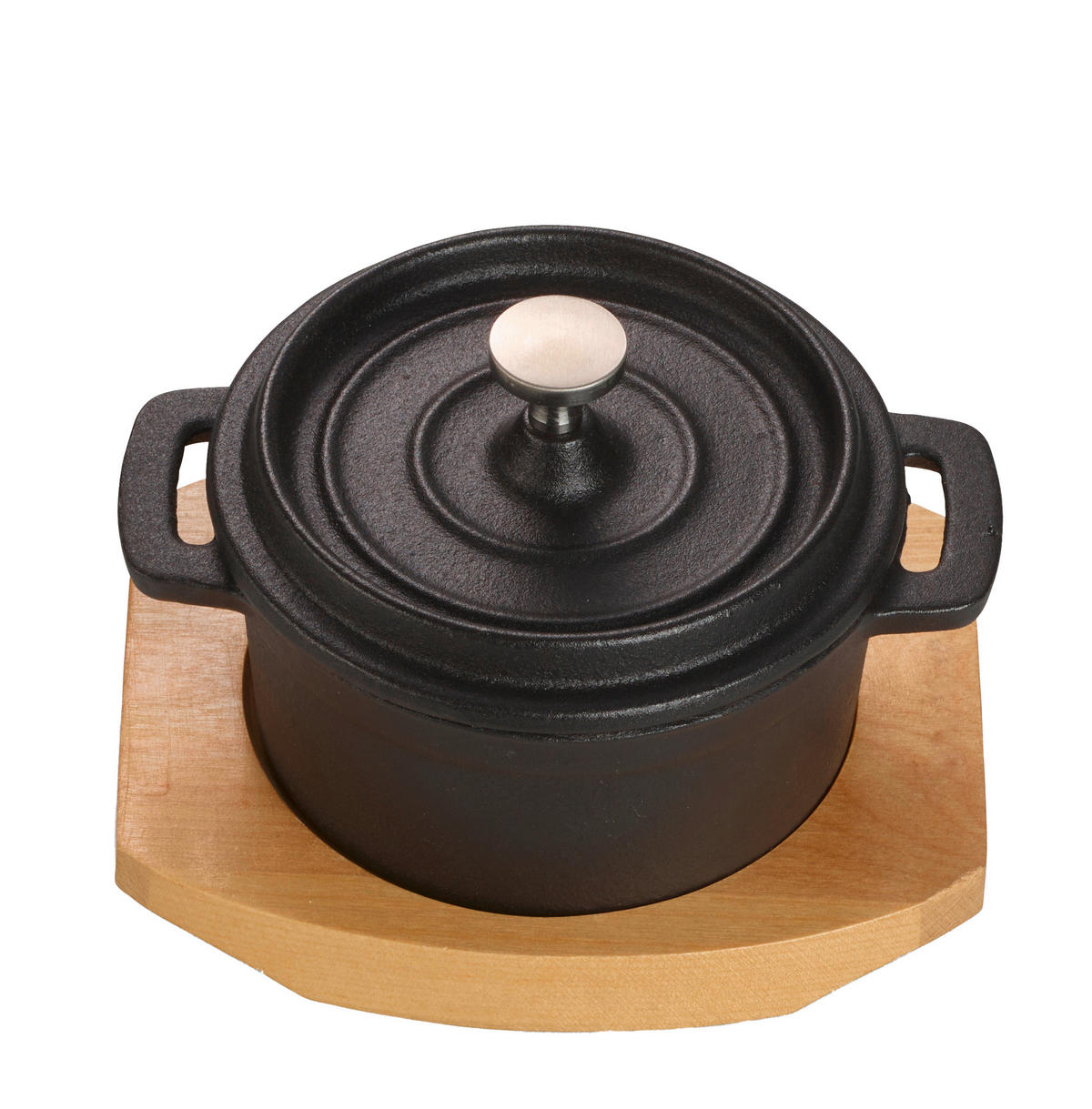 KOCHTOPFSET 4-teilig  - Schwarz, Basics, Metall (13/10/5cm) - Echtwerk