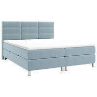 BOXBETT 180/200 cm  in Türkis  - Türkis/Chromfarben, KONVENTIONELL, Textil/Metall (180/200cm) - Carryhome