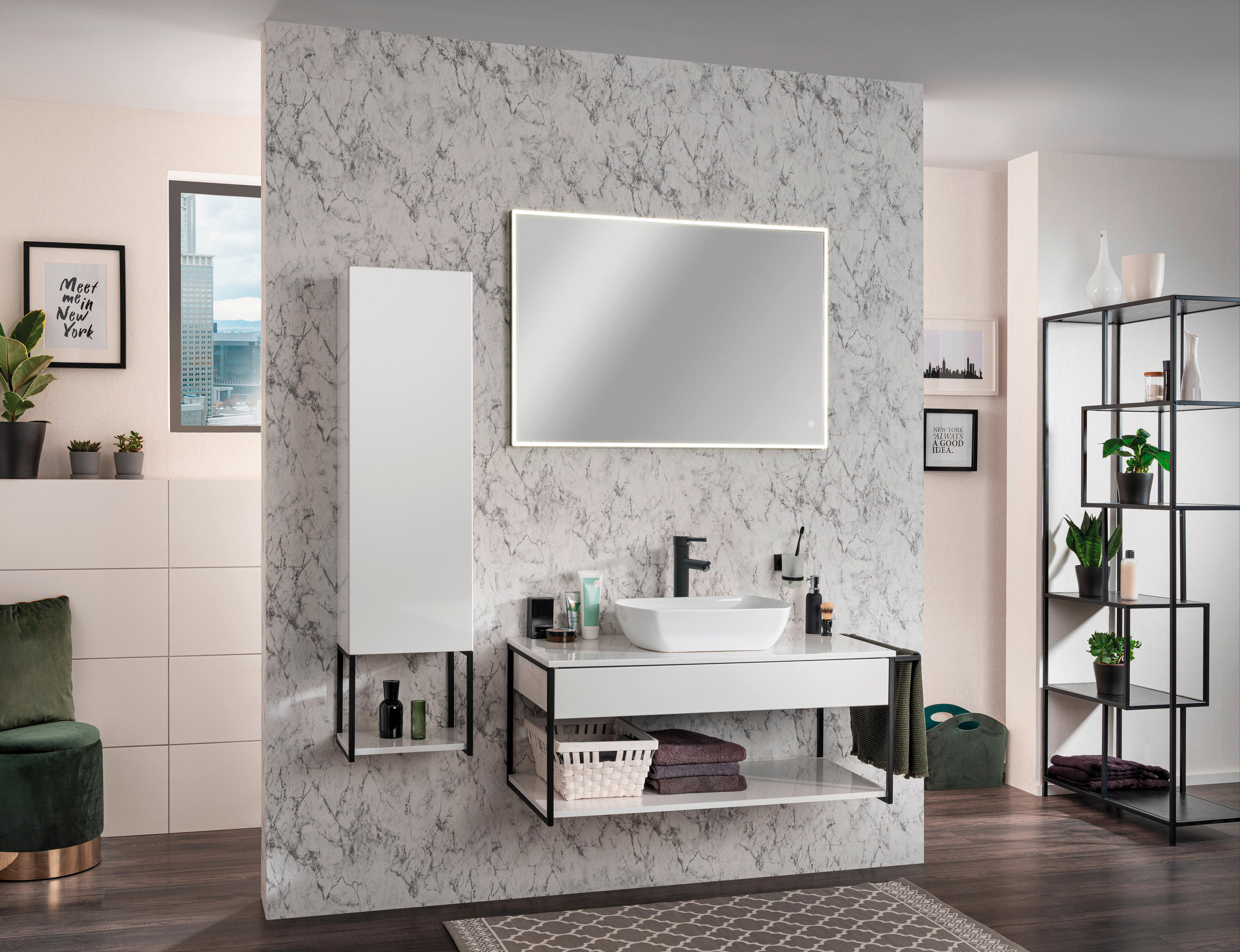 WASCHBECKEN 50/12,5/31,5 cm  - Weiß, MODERN, Keramik (50/12,5/31,5cm) - MID.YOU