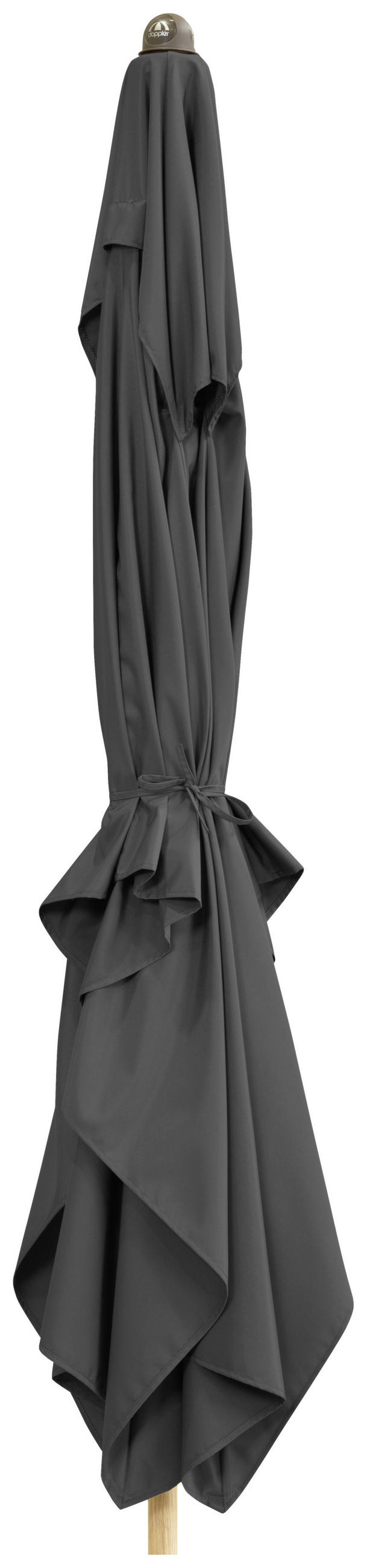 Thumbnail - Doppler Sonnenschirm ALU Wood, Anthrazit, Esche, Textil, 200x300 cm, lichtecht, regenabweisend, UV-beständig, Sonnen- & ...