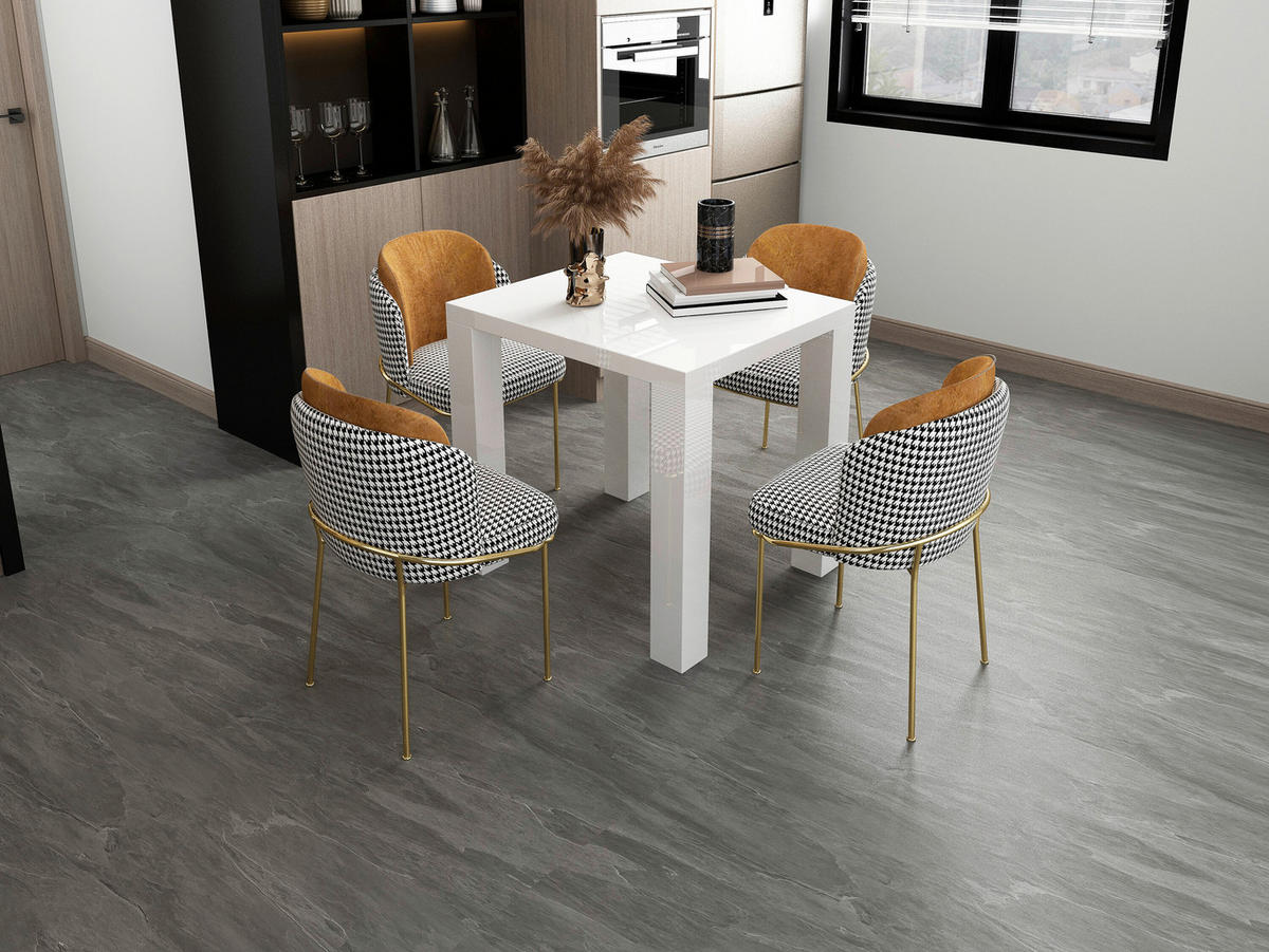 ESSTISCH in Holzwerkstoff 80/80/76 cm   - Weiß Hochglanz, MODERN, Holzwerkstoff (80/80/76cm) - Livetastic