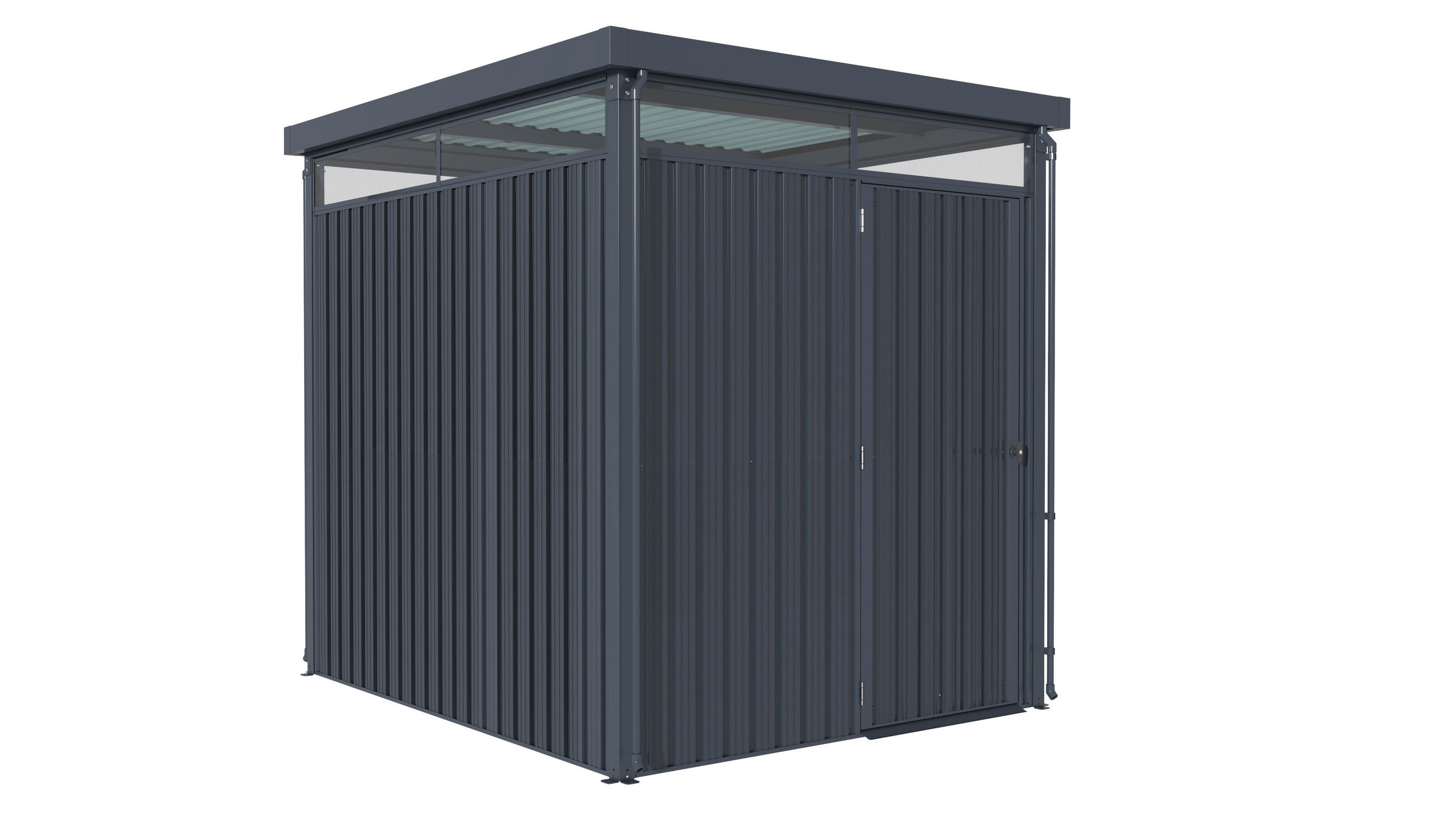 GERÄTEHAUS 204/226/245 cm  - Anthrazit, Basics, Metall (204/226/245cm)